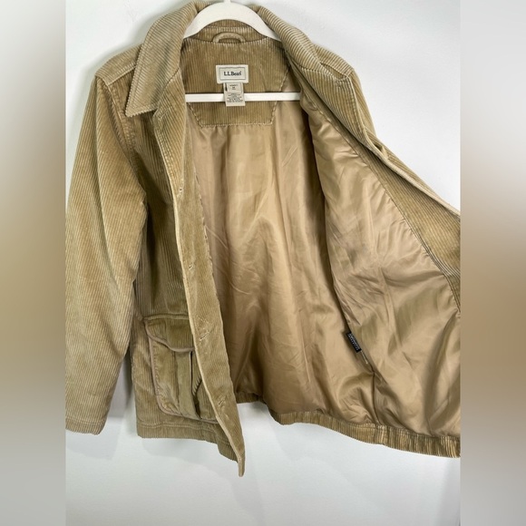 Vintage LL Bean Corduroy Chore Coat Jacket Womens Size M‎ Barn Thinsulate Tan - Picture 6 of 10